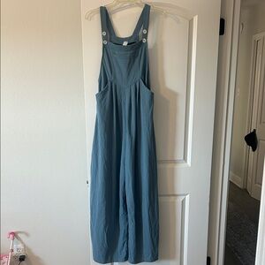 HALARA Teal Buttoned Jumpsuit